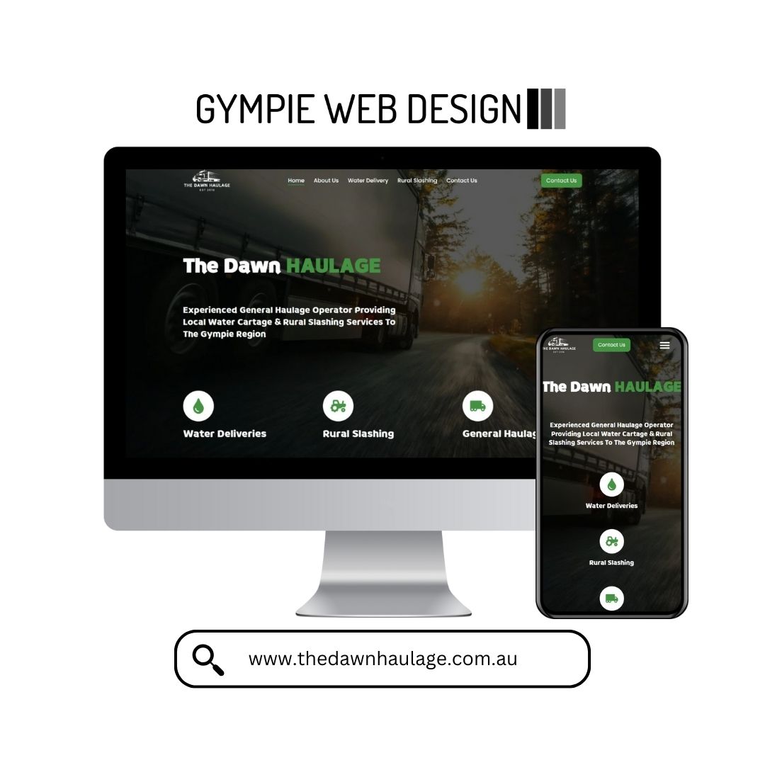 The Dawn Haulage Website Mockup