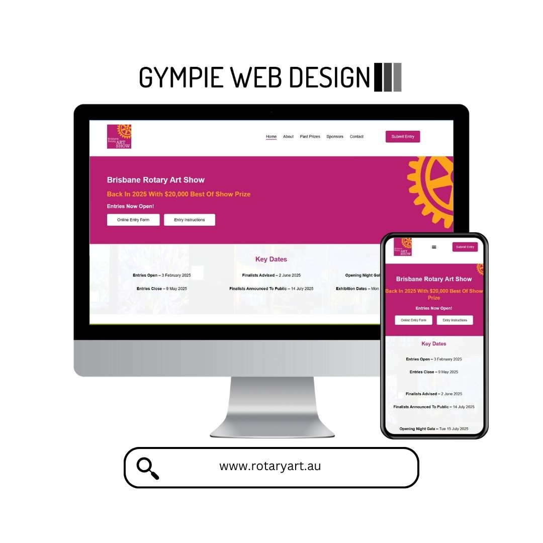 Brisbane Rotary Art Website Mockup