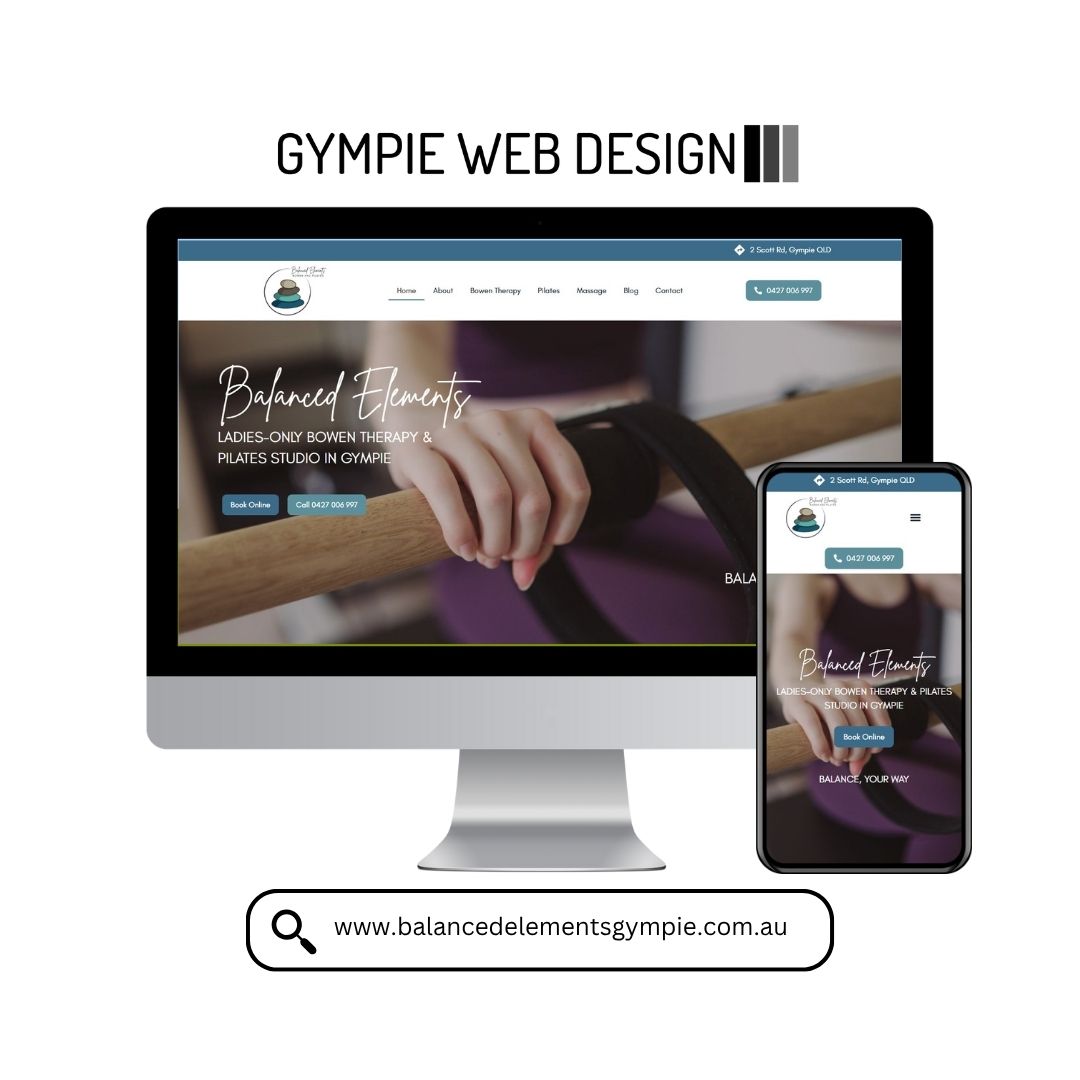 Balanced Elements Website Mockup